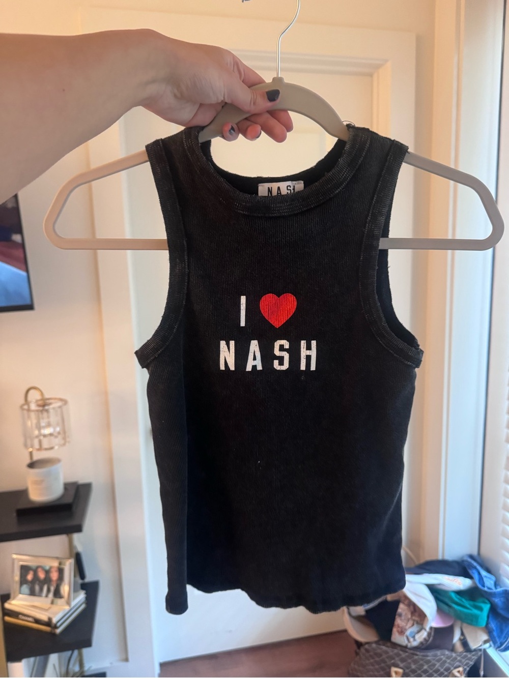I Heart Nash Black Tank Top